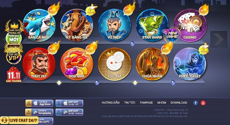 Sản phẩm nổi bật tại cổng game đổi thưởng MaxVip