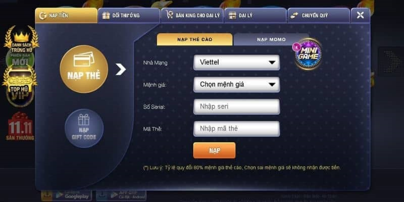 Rút tiền tại MaxVip