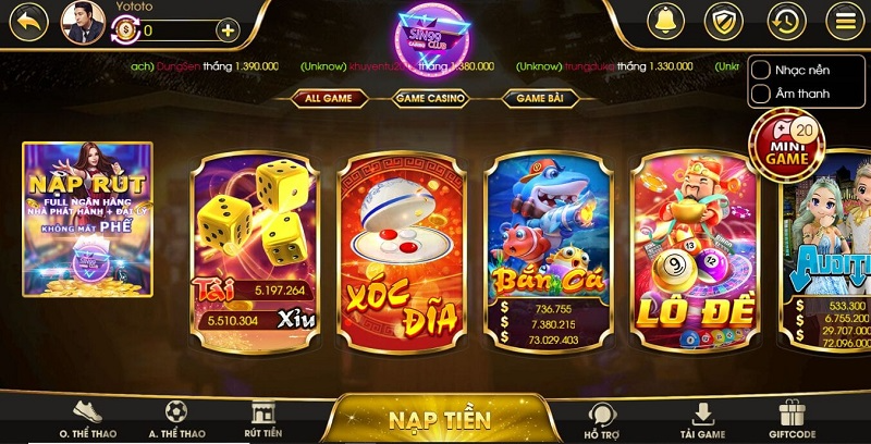 Kho game đa dạng và hấp dẫn tại Sin99